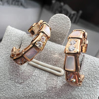 [Promax Jewelry]SERPENTI MOP PINK GOLD EARRINGS