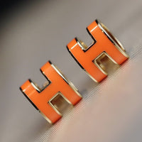 [Promax Jewelry]MINI POP H EARRINGS ORANGE