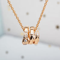 [Promax Jewelry]SERPENTI PINK GOLD NECKLACE DIAMOND
