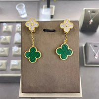 [Promax Jewelry]CLOVER  2 MOTIFS  DIAMOND  EARRINGS (MULTIPLE CHOICESç´