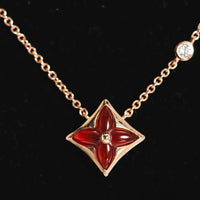 [Promax Jewelry]STAR NECKLACE PINK GOLD 1 DIAMOND