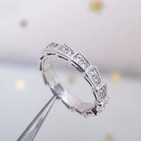 [Promax Jewelry]SERPENTI RING SILVER DIAMOND PAVED 3MM