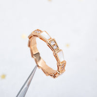 [Promax Jewelry]SERPENTI RING PINK GOLD DIAMOND MOP 3MM