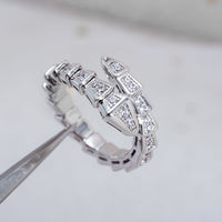 [Promax Jewelry]SERPENTI RING SILVER DIAMOND PAVED 4MM