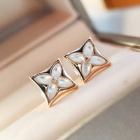 [Promax Jewelry]STAR MOP PINK GOLD EARRINGS