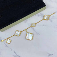 [Promax Jewelry]MAGIC CLOVER MOP GOLD BRACELET 5 MOTIFS