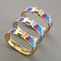 [Promax Jewelry]H BRACELET DOTTED BORDER 12MM