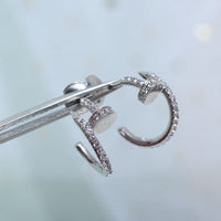 [Promax Jewelry]JUSTE EARRINGS 12.75MM SILVER DIAMOND