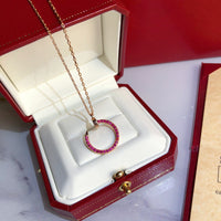 [Promax Jewelry]JUSTE NECKLACE GOLD RED DIAMONDS