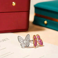 [Promax Jewelry]TWIN BUTTERFLY DIAMOND RING