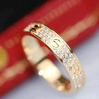 [Promax Jewelry]LOVE RING 3.6MM DIAMOND PAVED