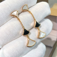[Promax Jewelry]DREAM EARRINGS 3 MOTIFS ONYX MOP PINK GOLD
