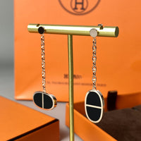 [Promax Jewelry]CHAINE VERSO BLACK CERAMIC EARRINGS