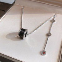 [Promax Jewelry]ZERO 1 BLACK CERAMIC SILVER NECKLACE