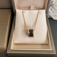 [Promax Jewelry]ZERO 1 BLACK CERAMIC PINK GOLD NECKLACE