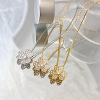 [Promax Jewelry]FLOWER DIAMOND NECKLACE
