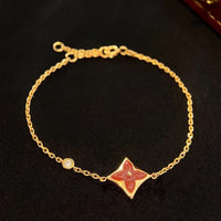 [Promax Jewelry]COLOR STAR CARNELIAN PINK GOLD DIAMOND BRACELET