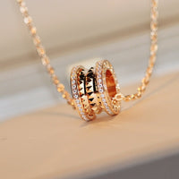 [Promax Jewelry]ZERO 1 ROCK PEDANT PINK GOLD NECKLACE