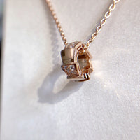 [Promax Jewelry]SERPENTI PEDANT DIAMOND PINK GOLD NECKLACE