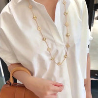 [Promax Jewelry]CLOVER 20 MOTIFS LASER DIAMOND NECKLACE