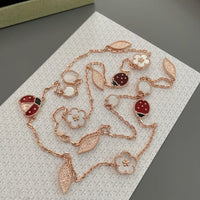 [Promax Jewelry]LUCKY SPRING 15 MOTIFS ROSE GOLD NECKLACE