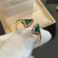 [Promax Jewelry]DREAM MALACHITE DIAMOND OPEN RING