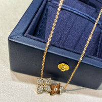[Promax Jewelry]STAR BLOSSOM NECKLACE PINK GOLD DIAMONDS