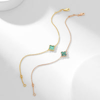 [Promax Jewelry]CLOVER BRACELET MALACHITE 1 MOTIF