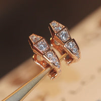 [Promax Jewelry]SERPENT PINK GOLD DIAMOND EARRINGS