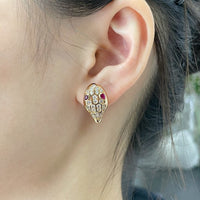 [Promax Jewelry]SERPENT DIAMOND STUD EARRINGS