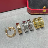 [Promax Jewelry]LOVE 5.5MM 1 DIAMOND EARRINGS