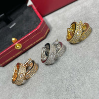 [Promax Jewelry]LOVE 5.5MM DIAMOND PAVED EARRINGS