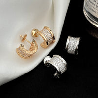 [Promax Jewelry]ZERO 1 DIAMOND PAVED EARRINGS