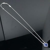 [Promax Jewelry]CLOVER PIETERSITE SILVER LONG NECKLACE