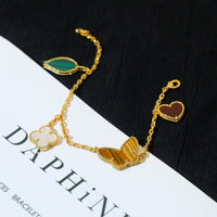 [Promax Jewelry]LUCKY SPRING 5 MOTIF GOLD BRACELET