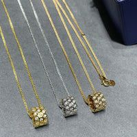 [Promax Jewelry]BEE LOVE DIAMOND PAVED 3 ROW NECKLACE
