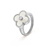 [Promax Jewelry]CLOVER SILVER MOP DIAMOND RING
