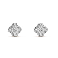 [Promax Jewelry]CLOVER MINI DIAMOND STUD EARRINGS