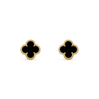 [Promax Jewelry]CLOVER MINI 9.5MM BLACK MOP EARRINGS