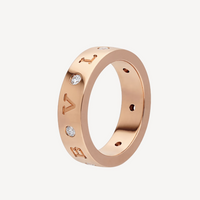 [Promax Jewelry]ZERO 1 ESSENTIAL PINK GOLD BAND WITH DIAMONDS RING
