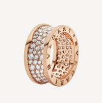 [Promax Jewelry]ZERO 1 WITH PAVED DIAMONDS ON THE SPIRAL RING