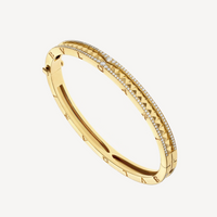 [Promax Jewelry]ZERO 1 SPIRAL AND PAVED DIAMOND GOLD BRACELET