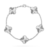 [Promax Jewelry]CLOVER SILVER 5 MOTIFS BRACELET