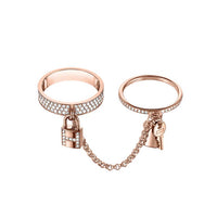 [Promax Jewelry]HM KELLY CLOCHETTE DOUBLE RING IN  WITH DIAMONDS