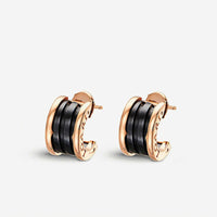 [Promax Jewelry]ZERO 1 PINK GOLD CERAMIC EARRINGS