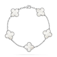 [Promax Jewelry]CLOVER SILVER MOP 5 MOTIF BRACELET