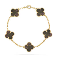 [Promax Jewelry]CLOVER 5 MOTIF GRAY MOP  BRACELET