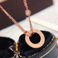 [Promax Jewelry]LOVE NECKLACE 16MM 2 DIAMONDS