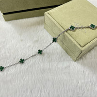 [Promax Jewelry]CLOVER 6 MOTIF MALACHITE BRACELET