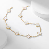 [Promax Jewelry]CLOVER 10 MOTIFS WHITE MOTHER OF PEARL NECKLACE